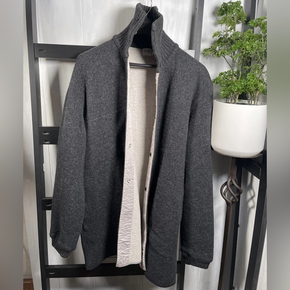 ARMANI COLLEZIONI Double Knit Wool Blend Long Jacket, Size Medium, $6590, WOW - Picture 1 of 10